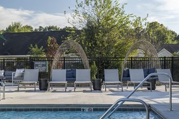 Poolside relaxing chairs